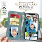 Handmade Flip Folio Wallet Case for iPhone 11 Pro Max Case Detachable Hand Strap