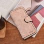 RFID Blocking Large Capacity Bifold PU Leather Phone Card Large, Light Pink