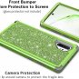 Case for Samsung Galaxy Note 10+ Plus Hybrid Silicone Glitter Bling Shiny Green