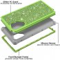 Case for Samsung Galaxy Note 10+ Plus Hybrid Silicone Glitter Bling Shiny Green
