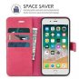 Wallet Case for iPhone 8 /7 Plus Flip Book Style Magnetized Women Hot Pink