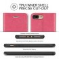 Wallet Case for iPhone 8 /7 Plus Flip Book Style Magnetized Women Hot Pink