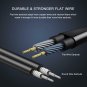 Earbuds, Vogek Tangle-Free Flat Cord Ergonomic in-Ear Headphones with Black