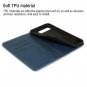 Wallet Case for Galaxy S10 Plus Premium Leather Folio with Stand Magnetic Blue