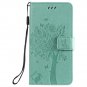 Cmeka 3D Cat Tree Flower Wallet Case for Motorola Moto G7 Play, Y-Mint Green