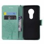 Cmeka 3D Cat Tree Flower Wallet Case for Motorola Moto G7 Play, Y-Mint Green