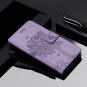 Cmeka 3D Cat Tree Flower Wallet Case for Motorola Moto G7 Play, Y-Purple