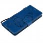 Cmeka 3D Butterfly Wallet Case for Motorola Moto Z4 Play Slim Flip D-Blue