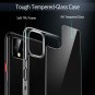 Case for Google Pixel 4 XL 9H Tempered Glass Back Cover Scratch Resistant Black