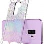 Case for Galaxy S9 Plus Gradient Rainbow Henna Mandala Clear Design Transparent
