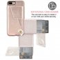 Wallet Case for iPhone 7 Plus/8 Plus Leather Card Holder Pocket Women Rose Gold