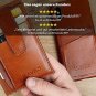 Wallet Case for iPhone 11 Pro Max Folio Cover with Card Holder Cognac Brown