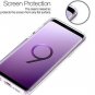 Case for Galaxy S9 Plus Shiny Gold Purple Agate Crystal White Background Design