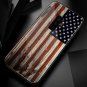 Case for Galaxy S9 Plus Tempered Glass Back Shell Soft PU Red Camo American Flag