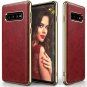 Case for Samsung Galaxy S10 Plus Women Ultra Slim Leather Soft Flexible Burgundy