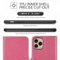 Wallet Case for iPhone 11 Pro Max w/ Kickstand PU Leather Flip Folio Cover Pink