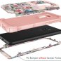 Case for Galaxy S9 Plus ard Plastic Hybrid Dual Layer Protective Peony/Rose Gold