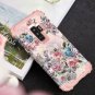 Case for Galaxy S9 Plus ard Plastic Hybrid Dual Layer Protective Peony/Rose Gold