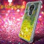 Moto G7 Play Case,XT1952 Case,Numy Glitter Liquid Quicksand Pineapple