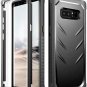 Case for Galaxy Note 8 with Protector Rugged Full-Body Heavy Duty Premium Black