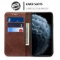 Wallet Case for iPhone 11 Pro Max Women & Men Folio Kickstand Leather Card Slots