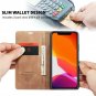Leather Wallet Case for iPhone 11/11 Pro/ 11 Pro Max Slim Folio Kickstand Brown