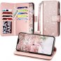 Flip Wallet Case for iPhone 11 Pro Max Luxury Glitter Premium Leather Rose Gold