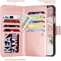 Flip Wallet Case for iPhone 11 Pro Max Luxury Glitter Premium Leather Rose Gold
