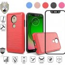 MyFavCell Compatible for Moto G7 Optimo, Play, Revvlry 5.7" Case with Red