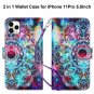 Case for iPhone 11 Pro Wallet Case Detachable Hybrid Protective Slim Hard Shell