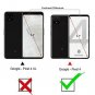 Case for Google Pixel 4 with 2 Pack HD Screen Protector Slim Carbon Fiber TPU