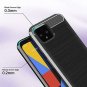 Case for Google Pixel 4 with 2 Pack HD Screen Protector Slim Carbon Fiber TPU