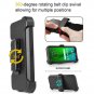 Motorola Moto G7 Case, Plus Case,w/[Swivel Belt Clip Kickstand] Black
