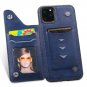 Wallet Case for iPhone 11 Pro Max Premium Calfskin Leather Flip Stand Shockproof