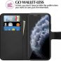 Wallet Case for iPhone 11 Pro Max Card Slots Full Body Shockproof Leather Black