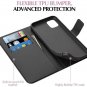 Wallet Case for iPhone 11 Pro Max Card Slots Full Body Shockproof Leather Black