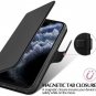 Wallet Case for iPhone 11 Pro Max Card Slots Full Body Shockproof Leather Black