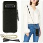 ZVE Samsung Galaxy S10 Case Zipper Wallet with Credit Black
