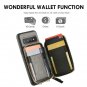 ZVE Samsung Galaxy S10 Case Zipper Wallet with Credit Black