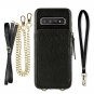 ZVE Samsung Galaxy S10 Case Zipper Wallet with Credit Black