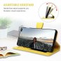 Samsung Galaxy S10+ Plus Wallet Case,Jisoncase Full Leather Yellow
