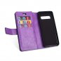 AWING Galaxy S10 Plus Case, wallet case 9 Cards Purple