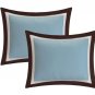 Chic Home Ritz 20 Piece Comforter Set Color Block Bed in a Bag King, Blue