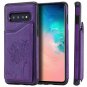 Cmeka Wallet Case for Samsung Galaxy S10 Plus S10+ with Card Purple -S10Plus