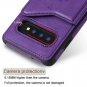 Cmeka Wallet Case for Samsung Galaxy S10 Plus S10+ with Card Purple -S10Plus