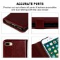 Wallet Case for iPhone 7/8 Plus w/ Protector & Stand Flip Folio Leather Cover