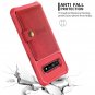 Galaxy S10 Plus Case, Phone Wallet Case Card Holder, Fits Red