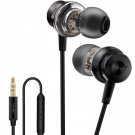 Tuddrom H2 Wired Earbud Headphones with Microphone and Remote, Hi-Res Black