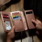 FLYEE Samsung Galaxy S10 Plus Stripe Nine card-Rose Gold