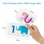 LiKee Alphabet and Number Flash Cards Wooden Jigsaw Puzzle Peg Board Set...